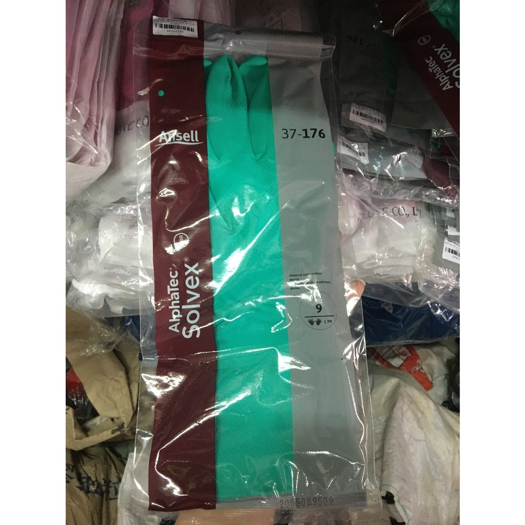Bao tay  cao su ANSELL SOLVEX 37-176 chống hóa chất, dầu mỡ