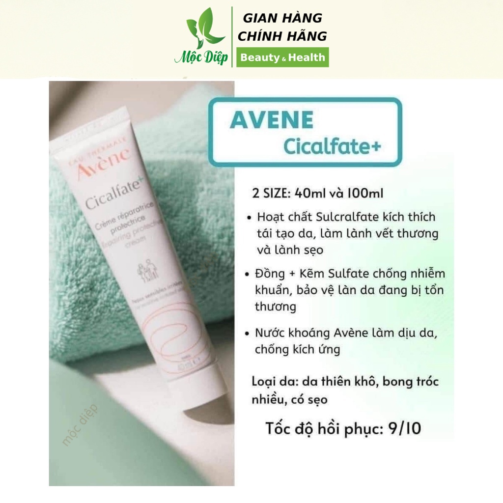 Kem dưỡng ẩm phục hồi da Avene Cicalfate + Repairing Protective Cream 100ml - Mộc Diệp