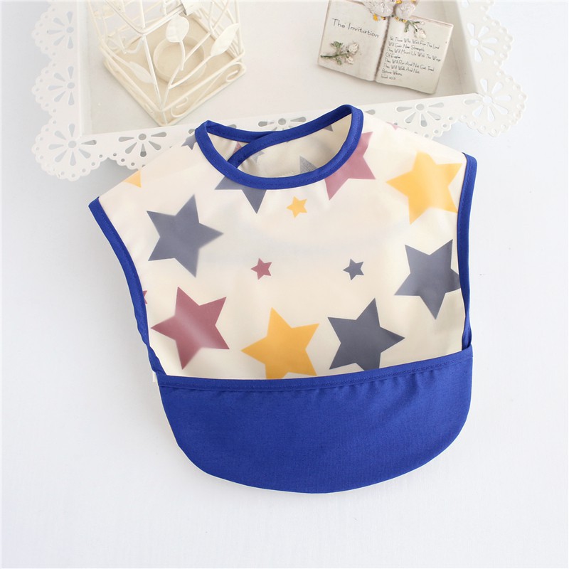 Yếm Cotton Chống Nước Họa Tiết Hoạt Hình Cho Bé