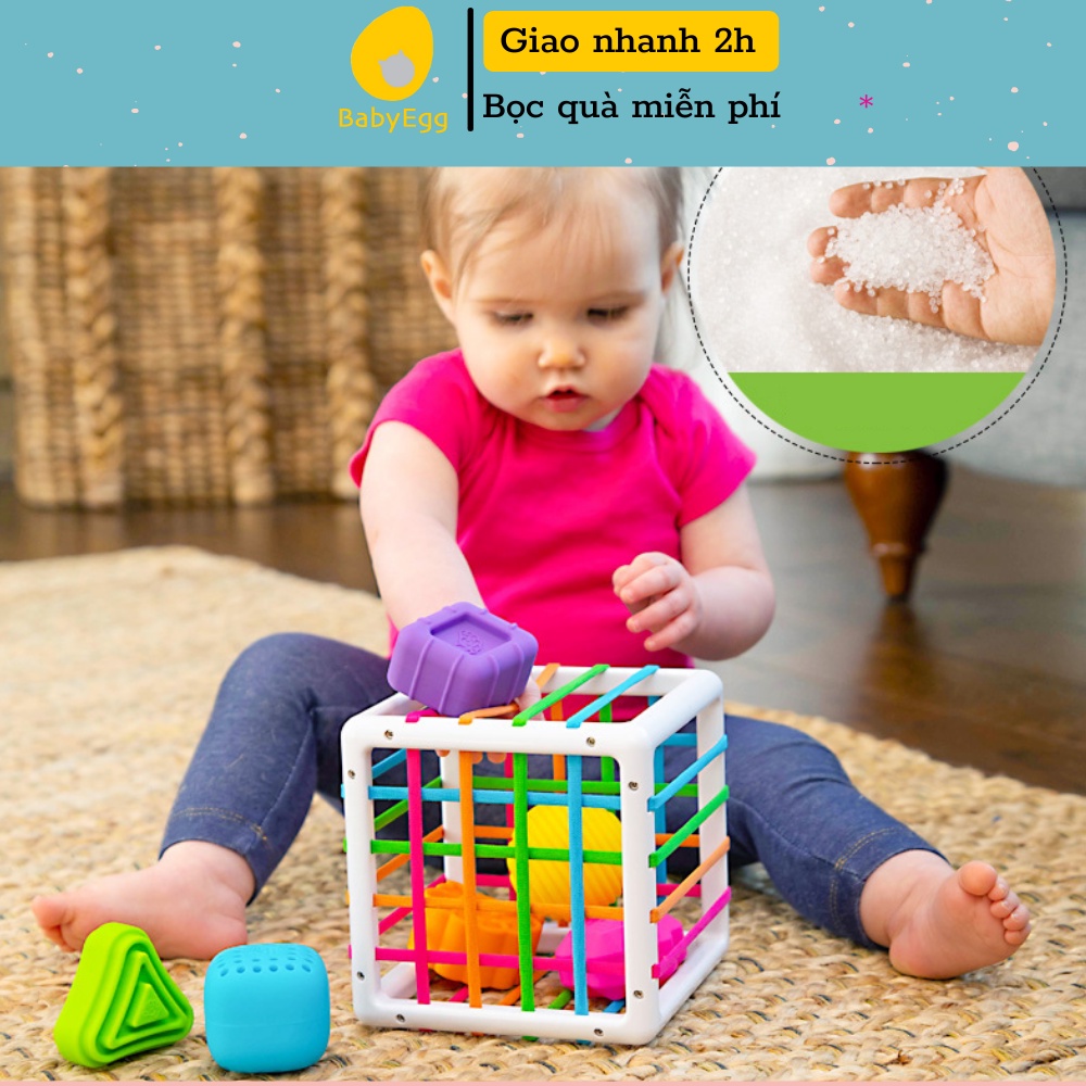 Đồ chơi GIÁO DỤC MONTESSORI thông minh hộp đan dây cho trẻ nhỏ trẻ sơ sinh bé trai bé gái 6 9 12 tháng 1 2 tuổi babyegg