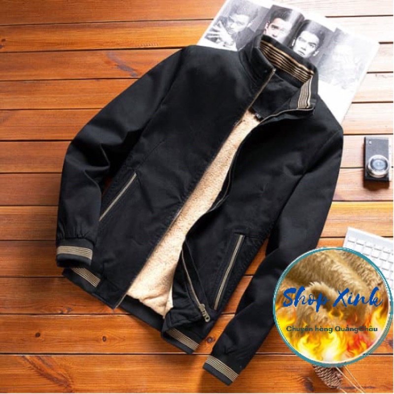 Áo Khoác Kaki nam Lót Lông thời trang aokhoacnam[ xả kho lẻ size)