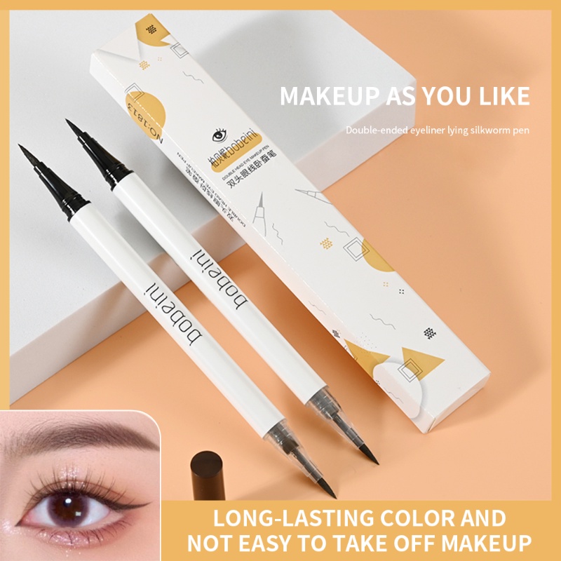 Bút Kẻ Mắt 2 Trong 1 Nhanh Khô Chống Thấm Nước Lâu Trôi