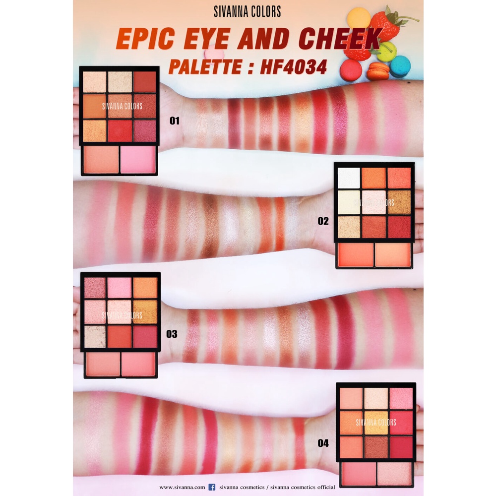 [Thái Lan] Sét Phấn Mắt - Má Hồng Sivanna Epic HF4034