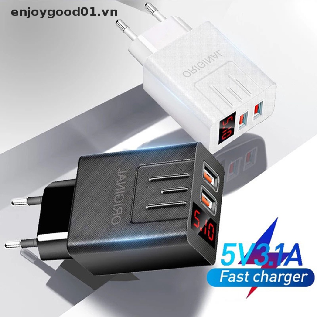 Củ sạc nhanh có màn hình LED kỹ thuật số 45W QC 3.0 USB dùng cho điện thoại