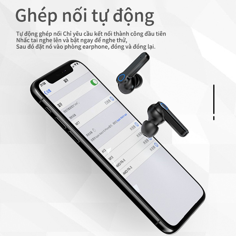 Tai nghe không dây thể thao kết nối Bluetooth 5.0 M19 TWS âm bass dành cho điện thoại Android iPhone thông dụng