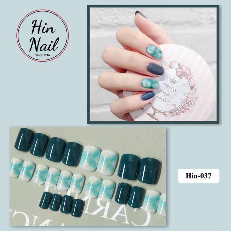 Sét 24 móng tay giả dài Hin Nail họa tiết 3D