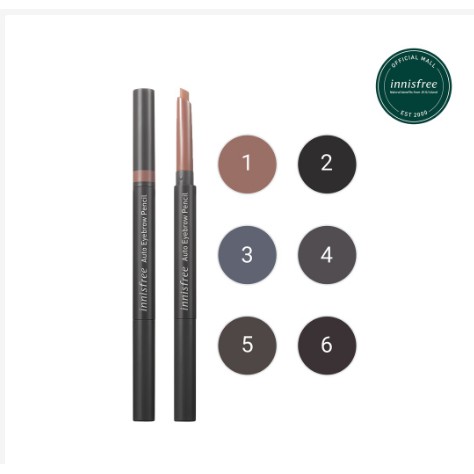 Chì kẻ chân mày innisfree Auto Eyebrow Pencil 0.3g