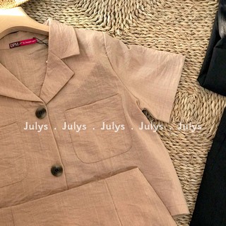 Set áo cổ vest kèm chân váy (ảnh thật JULYS chụp/có video cận cảnh)