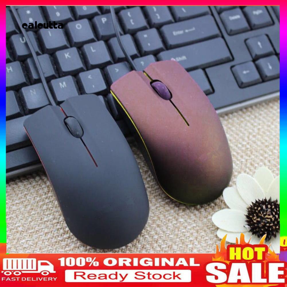 ✡YYW✡Matte Ergonomic 1200DPI 3 Keys USB 2.0 Wired Optical Gaming Mouse for PC Laptop