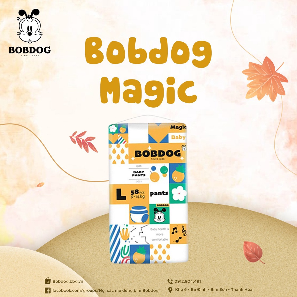 Tã quần BOBDOG Magic Blind Box size L58/XL54/XXL50/XXXL46