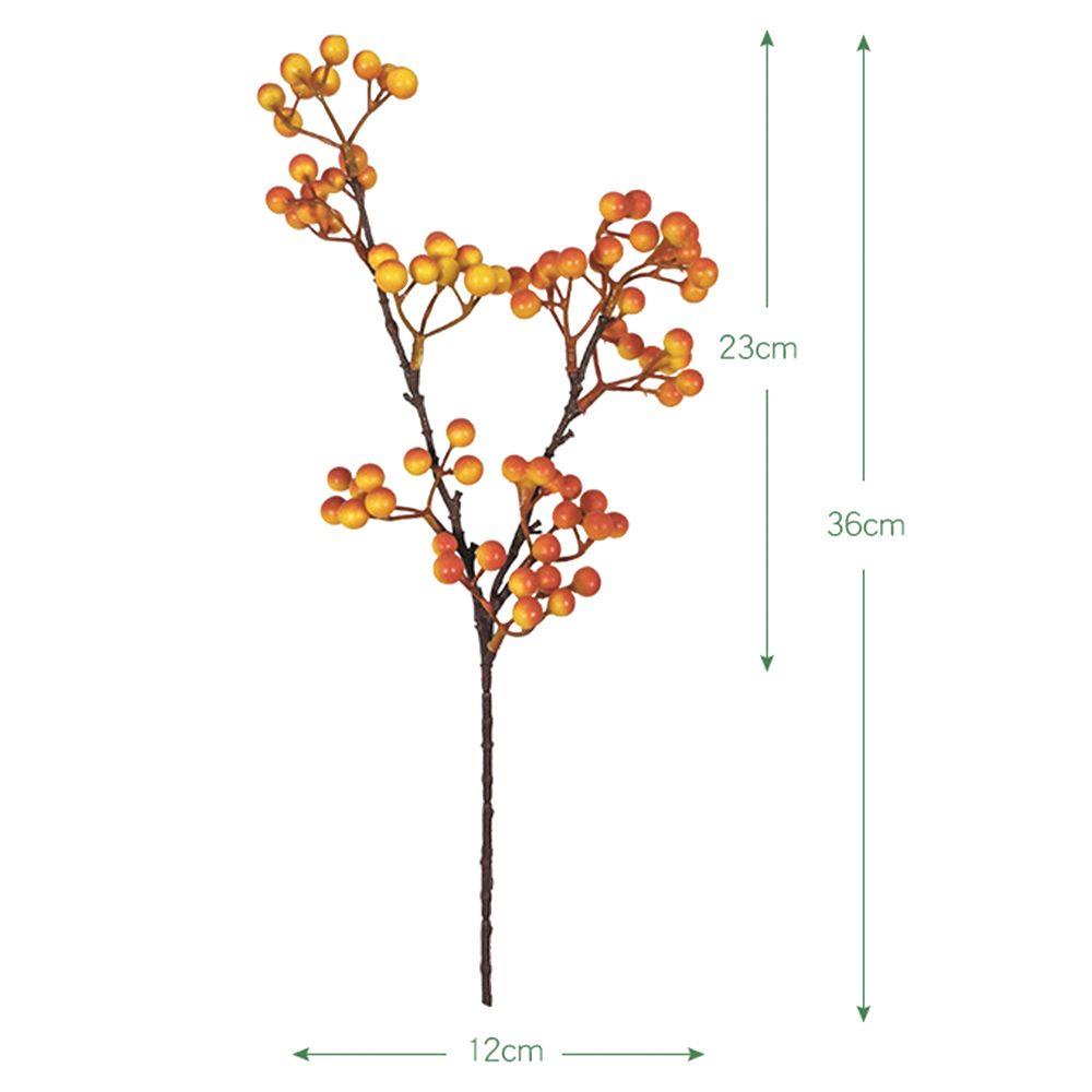 LANSEL Set 2 Nhánh Quả Mọng Nhân Tạo Trang Trí Lễ Tạ Ơn