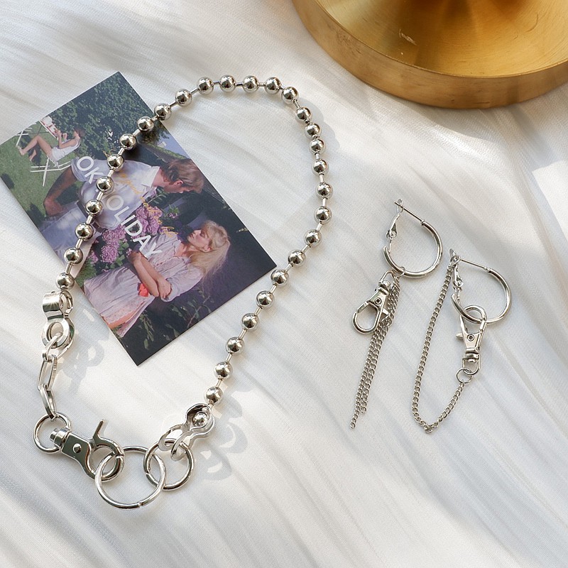 Vòng cổ Thép Phong Cách Hip Hop Thời Trang Hàn Quốc