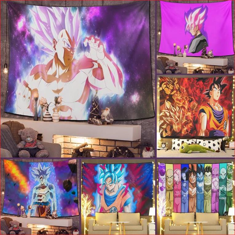 Thảm treo tường trang trí phòng ngủ - Tranh vải decor vintage. MSP : Dragonball 23