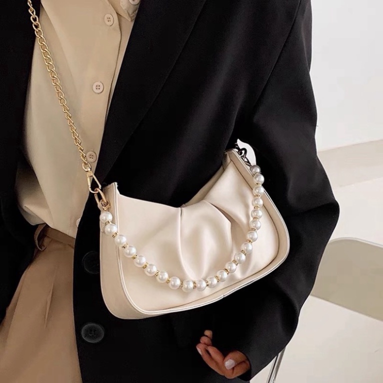 Túi Xách Nữ  BÁN HOÀ XIN 5*  Túi Đeo Chéo Túi Kẹp Nách Dây Ngọc Mẫu Mới 2021