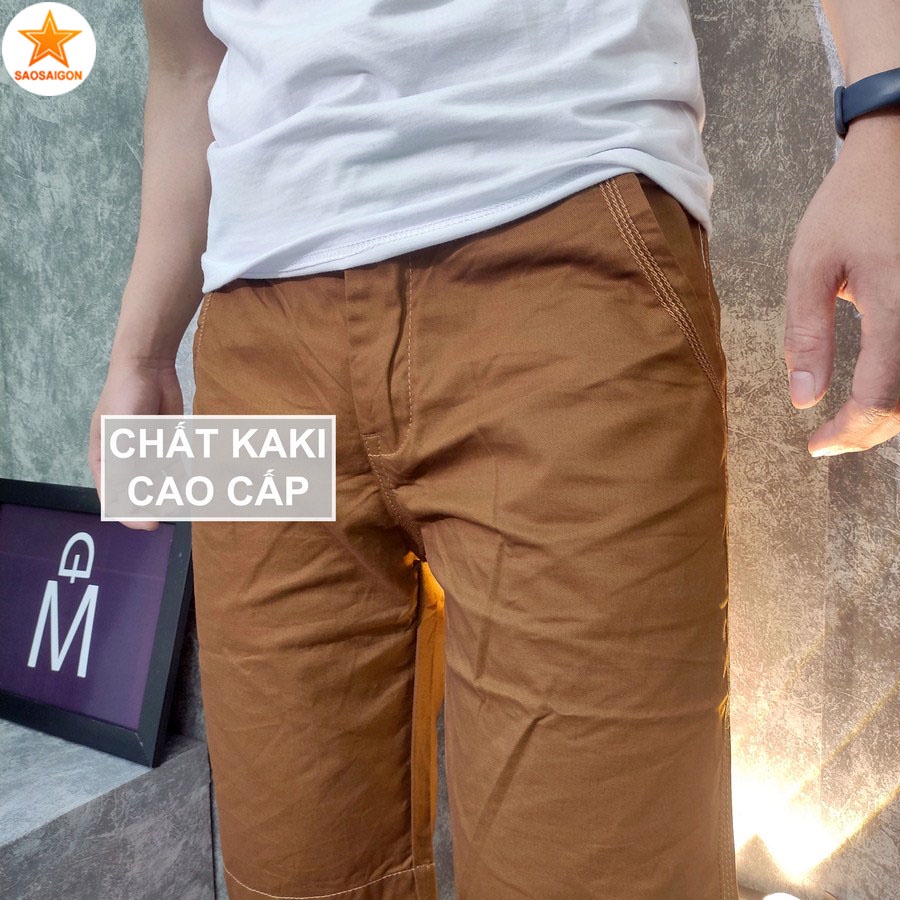 Quần short nam [ HÌNH THẬT ] vải kaki đẹp chuẩn form siêu bền SG133 Saosaigon | BigBuy360 - bigbuy360.vn
