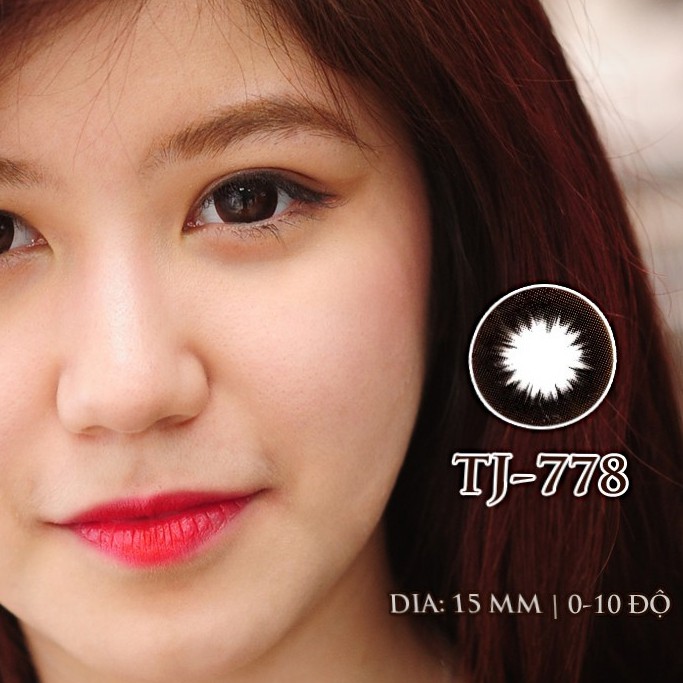 Kính Áp Tròng Tinteye Lens TJ-778 Nâu Đen Tự Nhiên