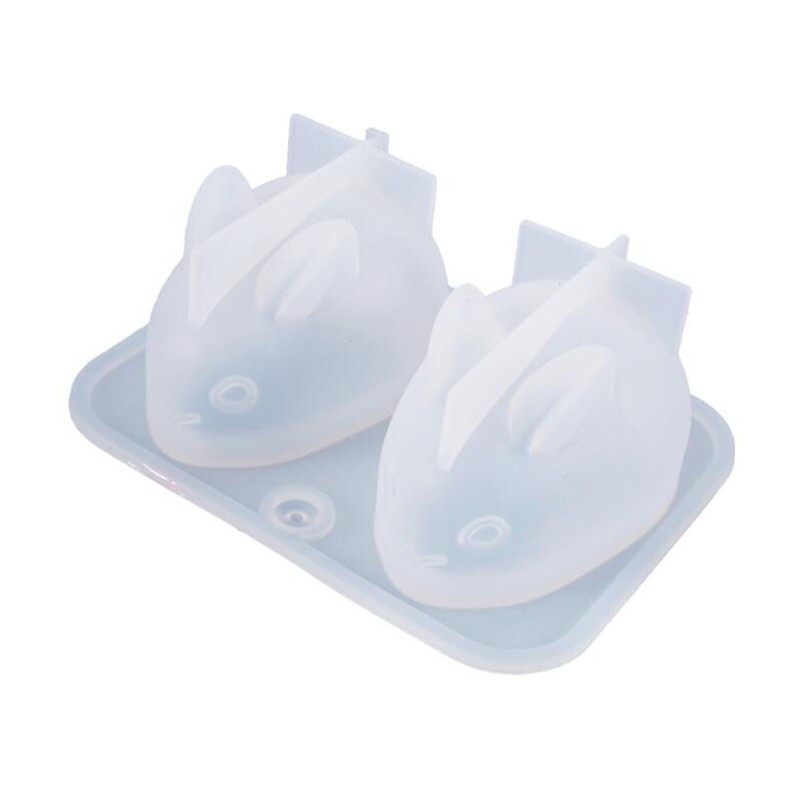 Khuôn Silicone Làm Mặt Trang Sức Hình Thỏ 3d Diy