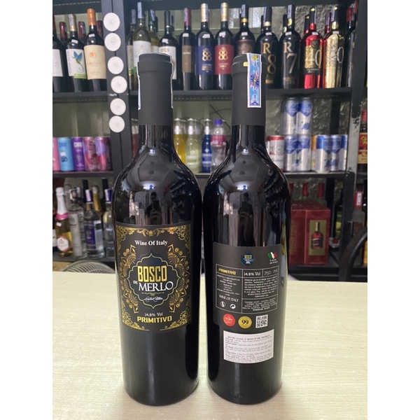 Vang Đỏ Ý BOSCO De MERLO Limited Edition 14.8 750ml-Primitivo
