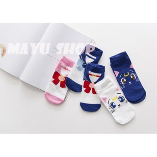 Tất Sailormoon Tất mắt cá Tất Thủy Thủ Mặt Trăng (kéo ảnh sang phải để xem ảnh thật/chọn mẫu)