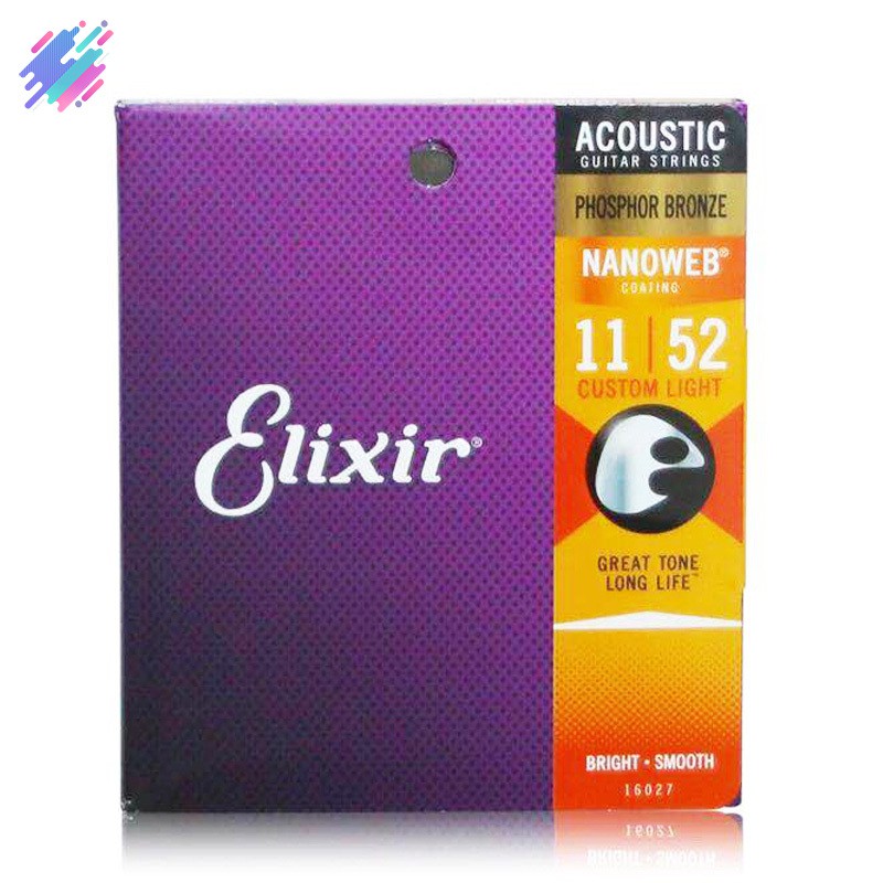 Dây đàn guitar tông sáng sử dụng bền lâu tương thích với đàn Elixir