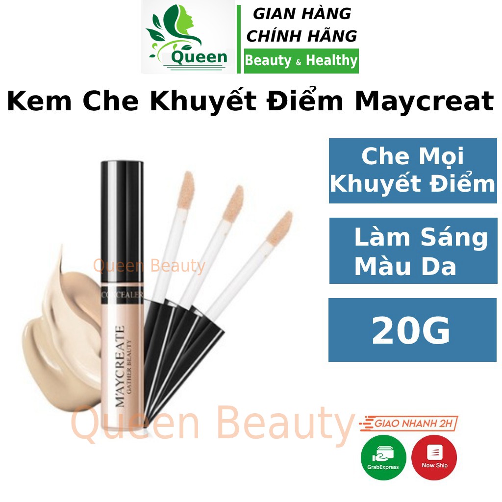 Kem che khuyết điểm Maycreat fitme phủ toàn diện lâu trôi chống thấm maybelline nars Queen Beauty - KCKD Maycreat