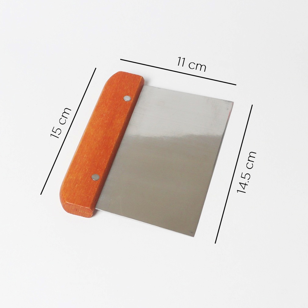 Dao cắt vét bột inox tay cầm gỗ