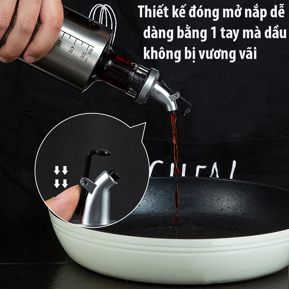 Chai đựng dầu ăn thủy tinh không chì,vỏ ngoài bọc thép chống rỉ hàng loại 1 cao cấp đảm bảo an toàn khi sử dụng | BigBuy360 - bigbuy360.vn