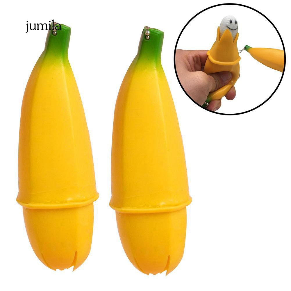 Gudetama squishy chuối bóp ra mặt cười