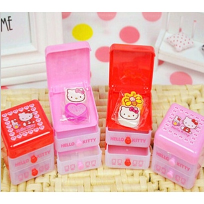 Set tẩy kitty kèm hộp có ngăn kéo T100 gôm cute dễ thương