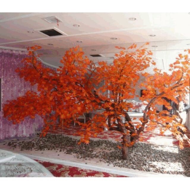 12 cành lá phong trang trí cây giả - hàng nhập cao cấp