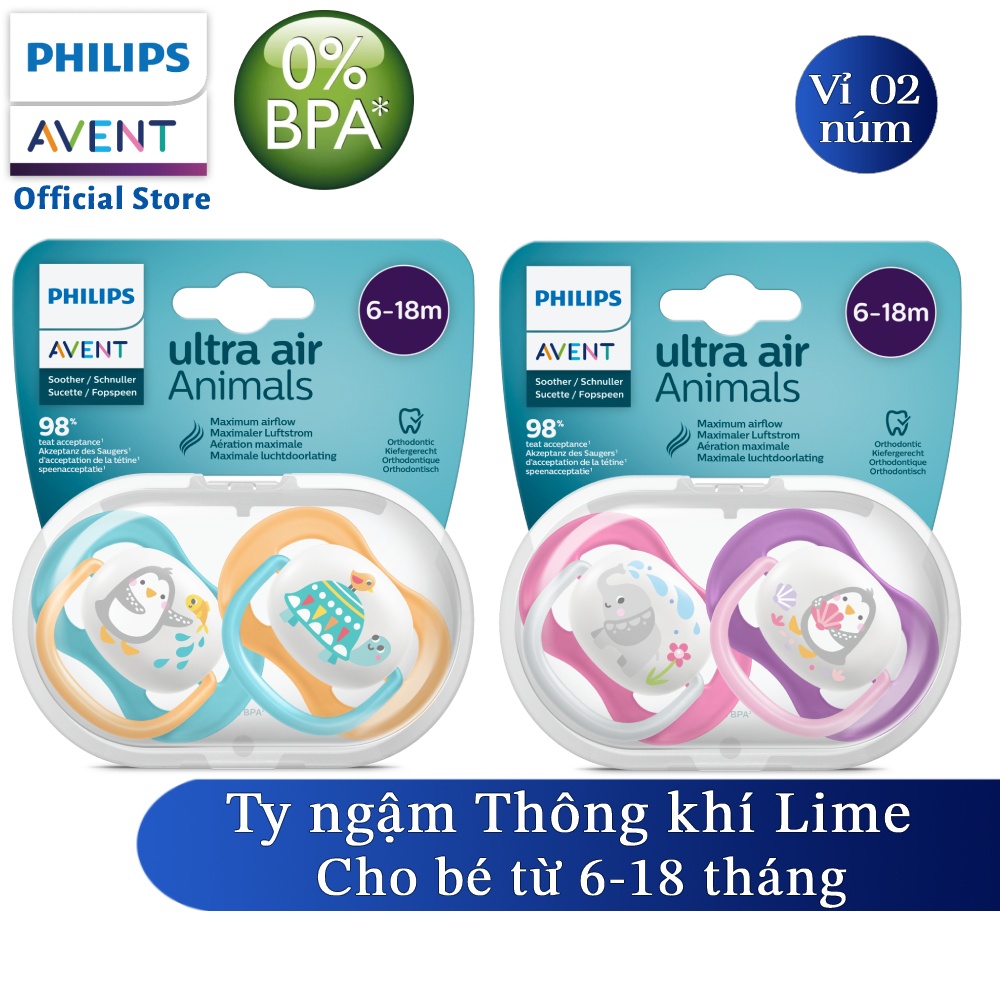 Ty ngậm thông khí Ultra air thương hiệu Philips Aventcho trẻ từ 6