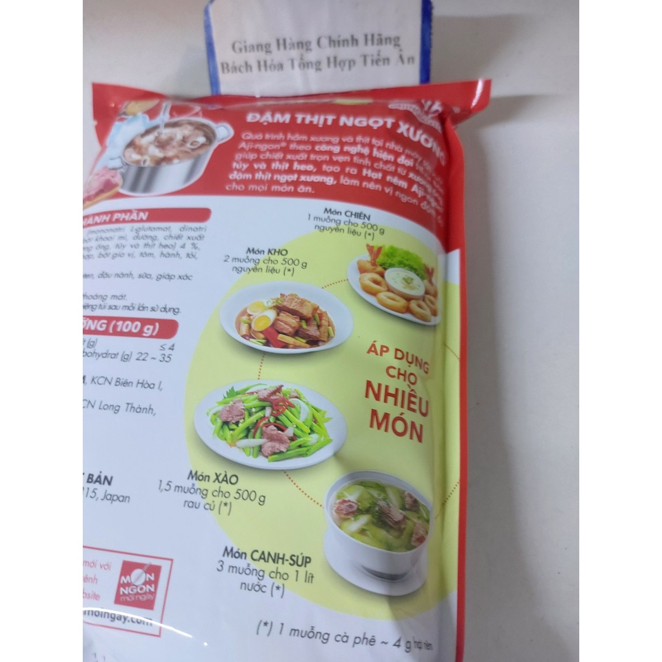 Hạt nêm xương, thịt heo  Aji-ngon gói 900g