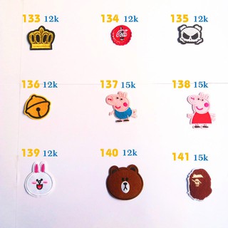 Sticker vải ủi quần áo, giày, ba lô, nón 133 - 141
