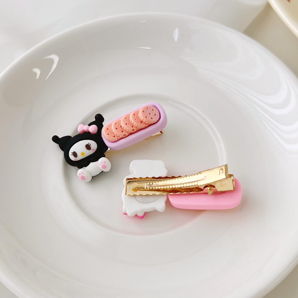 ✨✨kẹp tóc hoạt hình phong cách hàn quốc Kẹp Tóc Mái Bên Họa Tiết Hoạt Hình Sanrio Ngọt Ngào Dễ Thương Phong Cách Hàn Quốc Cho Bé Gái