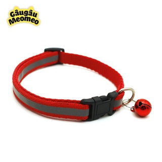 Vòng cổ chó mèo phản quang có chuông (Dài 20 - 35cm; rộng 1cm)