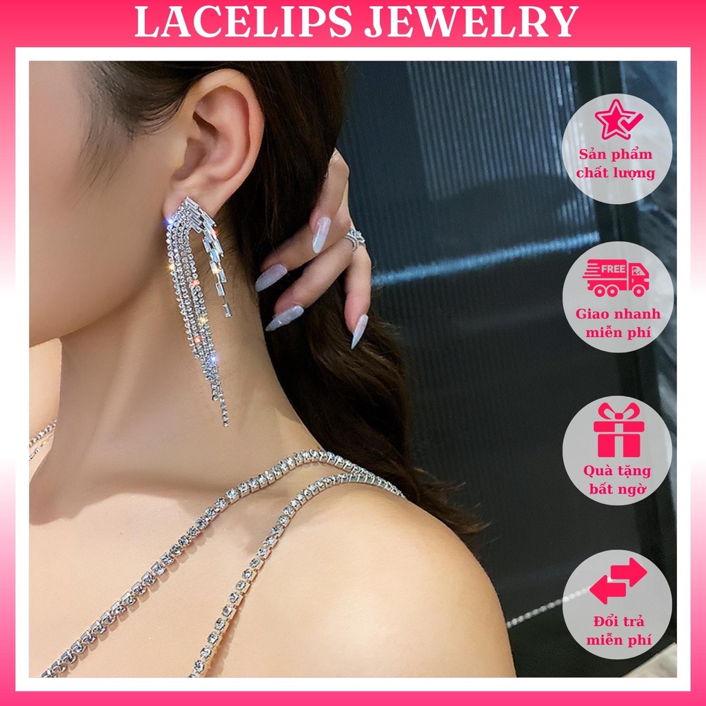 BÔNG TAI BẠC 925_HẠT PHA LÊ _PHONG CÁCH PHÁP_M1241
