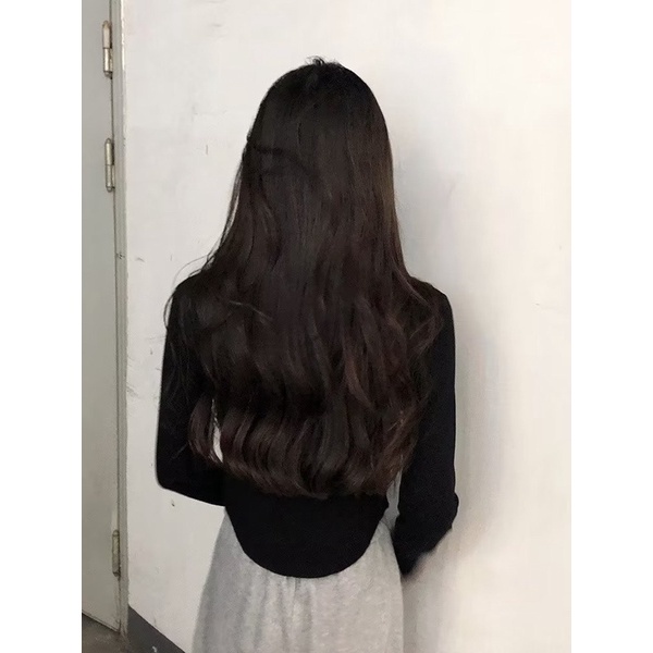 Áo Thun Polo Nữ Tay Dài Dáng Croptop Vạt Bầu Chất Vải Thun Mềm Mại - Titifa Shop