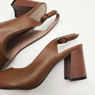 Giày sandal PRIVE GÓT LOE da thật