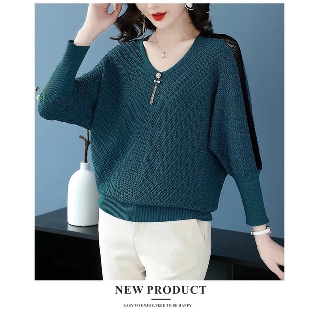 Áo Len Nữ Cao Cấp Chính Nhập Quảng Châu Free Size 55-75Kg