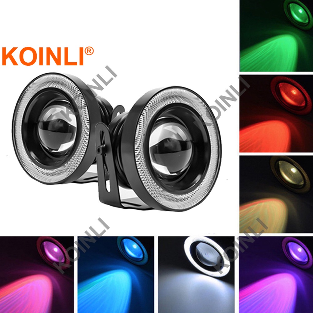 Đèn LED sương mù 4inch 3.5inch 3inch 2.5inch COB ánh sáng trắng/đỏ hình tròn 64MM 76MM 89MM DC12