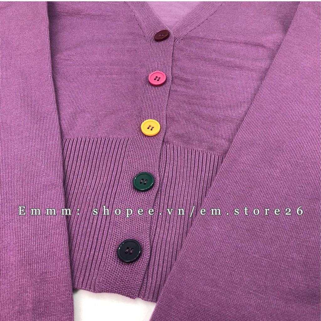 Áo cardigan len nút màu cổ chữ V tay dài freesize phong cách Hàn Quốc trẻ trung cho nữ hàng Quảng Châu | BigBuy360 - bigbuy360.vn