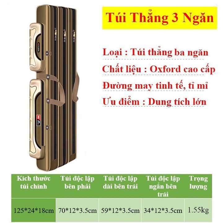 Túi Đựng Đồ Câu Dài 125cm, Đựng Dụng Cụ Và Phụ Kiện Câu Cá