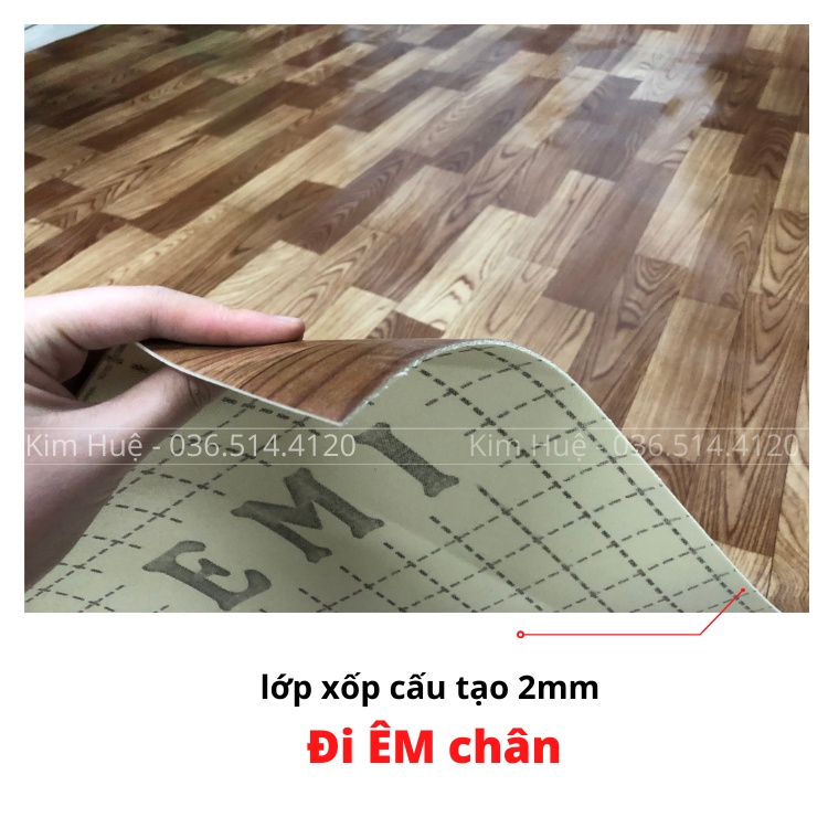 Tấm thảm trải lót sàn simili vân gỗ dày 2mm , miếng simili dán sàn giả gỗ nền nhựa pvc nhám chống trượt