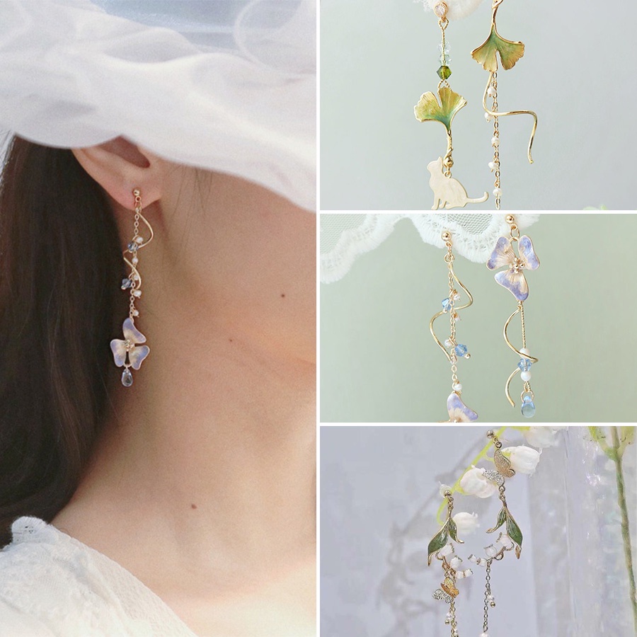 Khuyên tai RINHOO FRIENDSHIP hình hoa dễ thương thời trang cho nữ