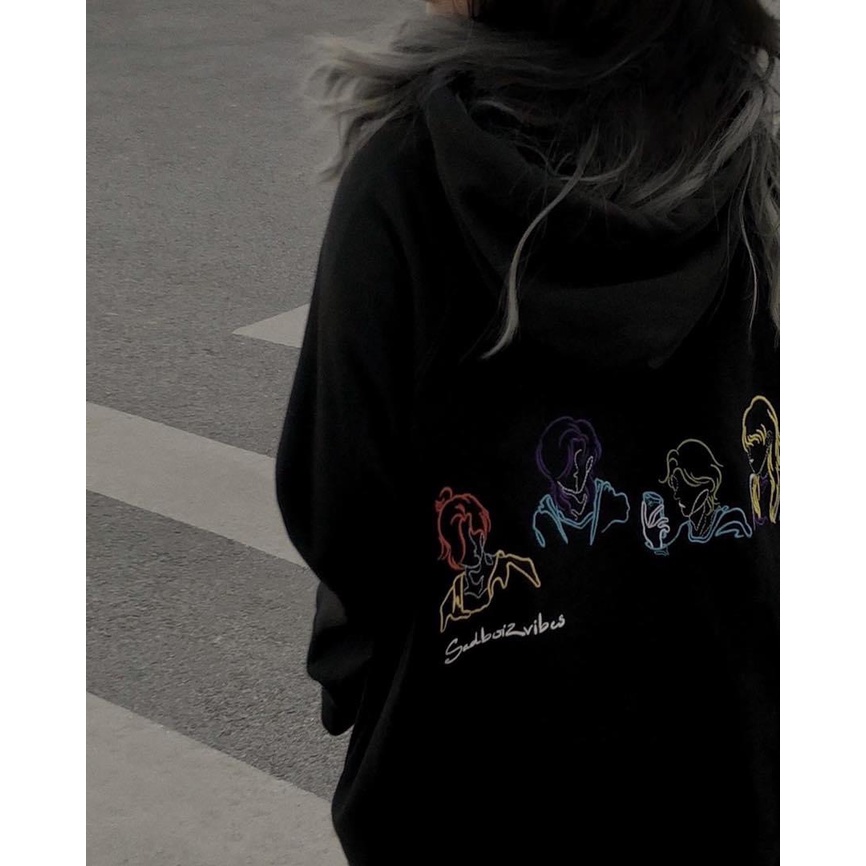 Áo hoodie unisex sadboiz sadboizvibes toss hình thêu áo hoodie dáng rộng nam nữ full tag
