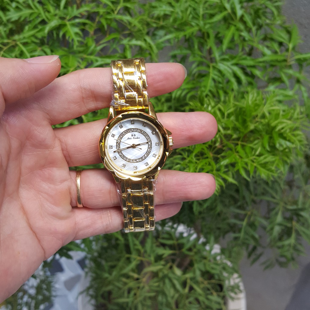 Đồng Hồ Nữ BS 01 Bee Sister Chính Hãng Dây Thép Thời Trang Mặt Đính Đá Cao Cấp | BigBuy360 - bigbuy360.vn
