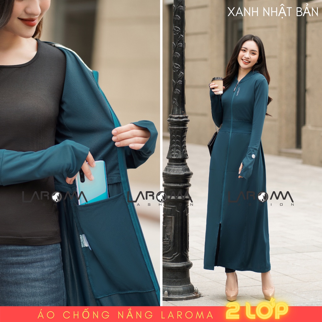 ⊙▲Choàng chống nắng nữ 2 lớp Laroma UPF50+ | Làm mát Kháng khuẩn Khử mùi
