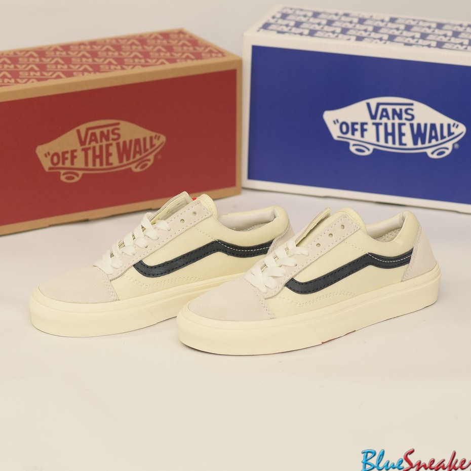 Giày Sneaker Vans Kelly Trắng Kẻ Navy
