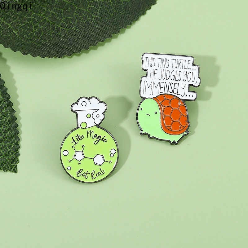 Ghim cài áo Miss Zoe hình ống nghiệm phân tử hóa học hoạt hình đáng yêu cho trẻ em