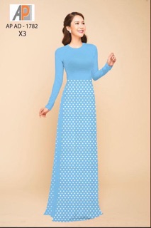 Vải áo dài chấm bi